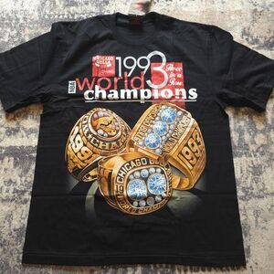 Black Chicago Bulls 1993 World Champions T-Shirt
